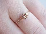 Double Love Knot Ring 14k Gold Fill