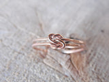 Double Love Knot Ring 14k Rose Gold Fill