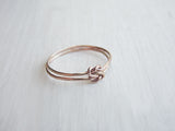 Double Love Knot Ring 14k Rose Gold Fill