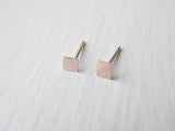 Square Stud Earrings 14k Rose Gold Fill