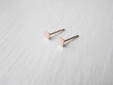 Square Stud Earrings 14k Rose Gold Fill