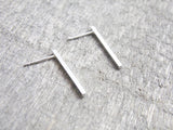 Bar Post Earrings Sterling Silver