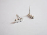 Button Earrings Sterling Silver Bar Earrings Post