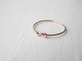 Thin Infinity Knot Ring Rose Gold Fill