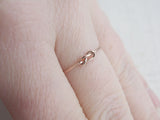 Thin Infinity Knot Ring Rose Gold Fill