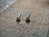 Sterling Silver Triangle Post Earrings 3mm