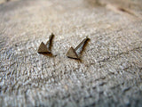 Sterling Silver Triangle Post Earrings 3mm