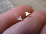 Sterling Silver Triangle Post Earrings 3mm