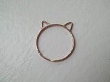 Cat Ears Ring Cat Ring 14k Rose Gold Fill