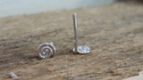 Sterling Silver Spiral Stud Earrings