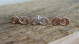 Sterling Silver Spiral Stud Earrings