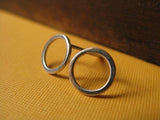 Hoop Stud Earrings Sterling Silver