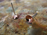 Copper Cup Earrings Copper Dome Earrings