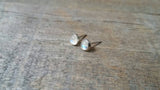 Rainbow Moonstone Stud Earrings Sterling Silver