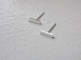 Small Bar Post Earrings Sterling Silver