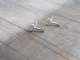 Skeleton Key Earrings Sterling Silver