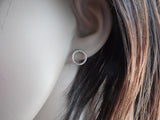 Circle Stud Earrings Sterling Silver
